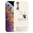 For iPhone XS Max Graffiti Spider TPU Phone Case(Beige Black Spider) - 1