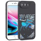 For iPhone 8 Plus / 7 Plus Graffiti Spider TPU Phone Case(Black Dark Blue Spider) - 1