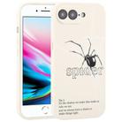 For iPhone 8 Plus / 7 Plus Graffiti Spider TPU Phone Case(Beige Black Spider) - 1