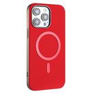 For iPhone 16 Pro Solid Color Plating MagSafe Full Coverage Phone Case(Red) - 2