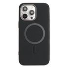 For iPhone 16 Pro Solid Color Plating MagSafe Full Coverage Phone Case(Black) - 1