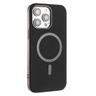 For iPhone 16 Pro Solid Color Plating MagSafe Full Coverage Phone Case(Black) - 2