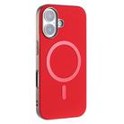 For iPhone 16 Plus Solid Color Plating MagSafe Full Coverage Phone Case(Red) - 2