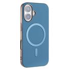 For iPhone 16 Plus Solid Color Plating MagSafe Full Coverage Phone Case(Baby Blue) - 2
