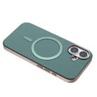 For iPhone 16 Solid Color Plating MagSafe Full Coverage Phone Case(Green) - 3