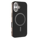 For iPhone 16 Solid Color Plating MagSafe Full Coverage Phone Case(Black) - 2