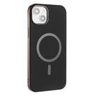 For iPhone 14 Plus Solid Color Plating MagSafe Full Coverage Phone Case(Black) - 2