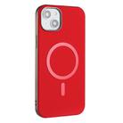 For iPhone 14 Solid Color Plating MagSafe Full Coverage Phone Case(Red) - 2