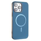 For iPhone 13 Pro Max Solid Color Plating MagSafe Full Coverage Phone Case(Baby Blue) - 2