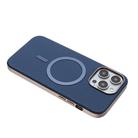 For iPhone 13 Pro Max Solid Color Plating MagSafe Full Coverage Phone Case(Dark Blue) - 3