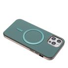For iPhone 12 / 12 Pro Solid Color Plating MagSafe Full Coverage Phone Case(Green) - 3