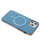 For iPhone 12 / 12 Pro Solid Color Plating MagSafe Full Coverage Phone Case(Baby Blue) - 3