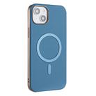 For iPhone 11 Solid Color Plating MagSafe Full Coverage Phone Case(Baby Blue) - 2