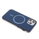 For iPhone 11 Pro Solid Color Plating MagSafe Full Coverage Phone Case(Dark Blue) - 3