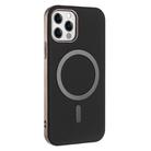 For iPhone 11 Pro Solid Color Plating MagSafe Full Coverage Phone Case(Black) - 2