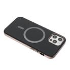 For iPhone 11 Pro Solid Color Plating MagSafe Full Coverage Phone Case(Black) - 3