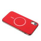 For iPhone XR Solid Color Plating MagSafe Full Coverage Phone Case(Red) - 3