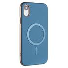 For iPhone XR Solid Color Plating MagSafe Full Coverage Phone Case(Baby Blue) - 2
