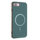 For iPhone 8 Plus / 7 Plus Solid Color Plating MagSafe Full Coverage Phone Case(Green) - 2