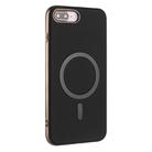 For iPhone 8 Plus / 7 Plus Solid Color Plating MagSafe Full Coverage Phone Case(Black) - 2