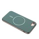 For iPhone 8 / 7 / 6 Solid Color Plating MagSafe Full Coverage Phone Case(Green) - 3