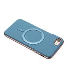 For iPhone 8 / 7 / 6 Solid Color Plating MagSafe Full Coverage Phone Case(Baby Blue) - 3