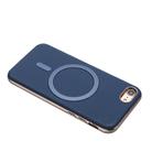 For iPhone 8 / 7 / 6 Solid Color Plating MagSafe Full Coverage Phone Case(Dark Blue) - 3