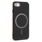 For iPhone 8 / 7 / 6 Solid Color Plating MagSafe Full Coverage Phone Case(Black) - 2