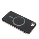 For iPhone 8 / 7 / 6 Solid Color Plating MagSafe Full Coverage Phone Case(Black) - 3