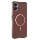 For Samsung Galaxy A06 Solid Color Plating MagSafe Full Coverage Phone Case(Brown) - 2