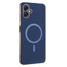 For Samsung Galaxy A06 Solid Color Plating MagSafe Full Coverage Phone Case(Dark Blue) - 2