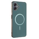 For Samsung Galaxy A06 Solid Color Plating MagSafe Full Coverage Phone Case(Green) - 2