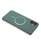 For Samsung Galaxy A06 Solid Color Plating MagSafe Full Coverage Phone Case(Green) - 3