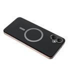 For Samsung Galaxy A06 Solid Color Plating MagSafe Full Coverage Phone Case(Black) - 3