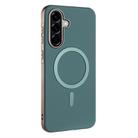 For Samsung Galaxy A26 Solid Color Plating MagSafe Full Coverage Phone Case(Green) - 2