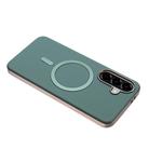 For Samsung Galaxy A26 Solid Color Plating MagSafe Full Coverage Phone Case(Green) - 3