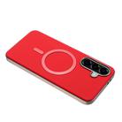 For Samsung Galaxy A25 Solid Color Plating MagSafe Full Coverage Phone Case(Red) - 3