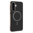 For Samsung Galaxy A25 Solid Color Plating MagSafe Full Coverage Phone Case(Black) - 2