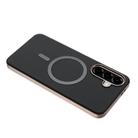 For Samsung Galaxy A25 Solid Color Plating MagSafe Full Coverage Phone Case(Black) - 3