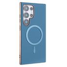 For Samsung Galaxy S25 Ultra 5G Solid Color Plating MagSafe Full Coverage Phone Case(Baby Blue) - 2