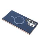 For Samsung Galaxy S24 Ultra 5G Solid Color Plating MagSafe Full Coverage Phone Case(Dark Blue) - 3