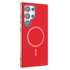 For Samsung Galaxy S23 Ultra 5G Solid Color Plating MagSafe Full Coverage Phone Case(Red) - 2