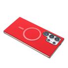 For Samsung Galaxy S23 Ultra 5G Solid Color Plating MagSafe Full Coverage Phone Case(Red) - 3
