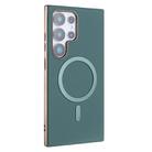For Samsung Galaxy S23 Ultra 5G Solid Color Plating MagSafe Full Coverage Phone Case(Green) - 2