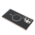 For Samsung Galaxy S23 Ultra 5G Solid Color Plating MagSafe Full Coverage Phone Case(Black) - 3