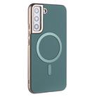 For Samsung Galaxy S23 5G Solid Color Plating MagSafe Full Coverage Phone Case(Green) - 2