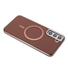 For Samsung Galaxy S23 5G Solid Color Plating MagSafe Full Coverage Phone Case(Brown) - 3