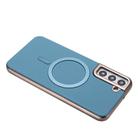 For Samsung Galaxy S21 5G Solid Color Plating MagSafe Full Coverage Phone Case(Baby Blue) - 3