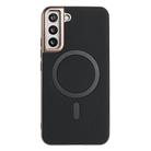 For Samsung Galaxy S21 5G Solid Color Plating MagSafe Full Coverage Phone Case(Black) - 1