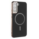 For Samsung Galaxy S21 5G Solid Color Plating MagSafe Full Coverage Phone Case(Black) - 2